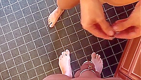 Interracial cuckold hubby watches