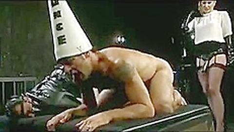 Mistress madeline whips and strapon fucks slave