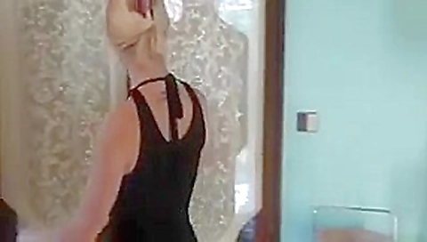 Sexy French Hottie plays with Black Stud