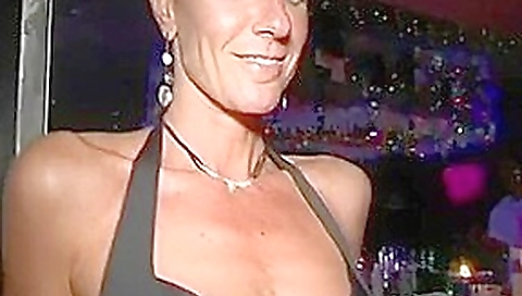 French swinger couple in club