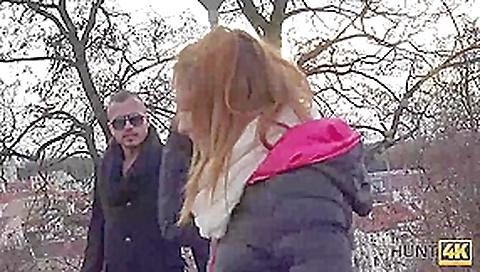 HUNT4K. Angry boy watches slutty GF cheating on him with stranger