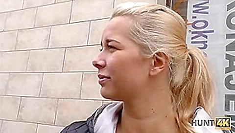 HUNT4K. Blonde picked up by man who wanted to help her financially
