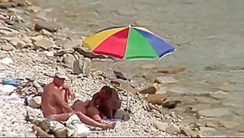 Cuckold bitch at the beach
